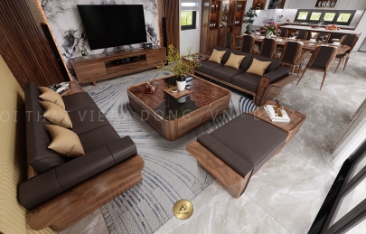 Xưởng sản xuất ghế sofa gỗ óc chó chất lượng cao